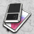Love Mei Case for Samsung Galaxy A53 5G, armored with glass, silver