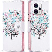 Flip case for Motorola Moto G53 5G / G23 / G13, Wallet, colorful tree, white