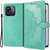 Flip case for Xiaomi Redmi 12C, Mandala, green