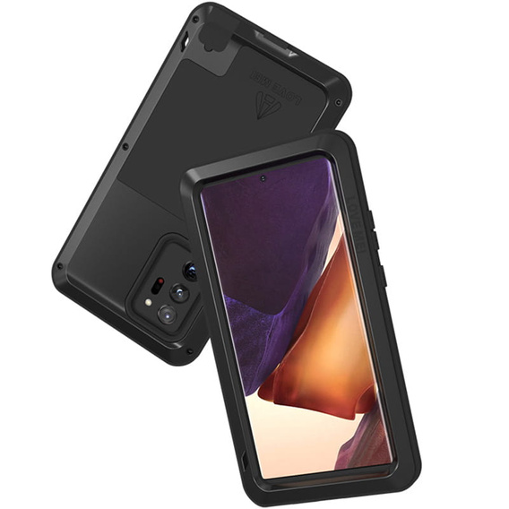 Love Mei Case for Samsung Galaxy Note 20 Ultra, armored without glass, black