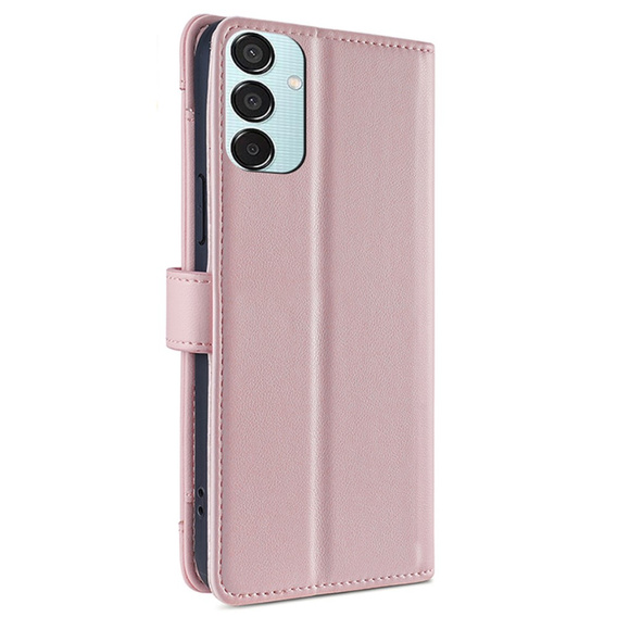 Flip case for Samsung Galaxy M15 5G, Wallet Zipper Pocket, pink