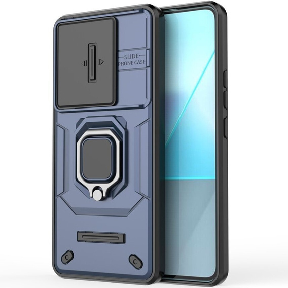 Case for Xiaomi Redmi Note 13 Pro 5G, KickStand Camera Lens, blue