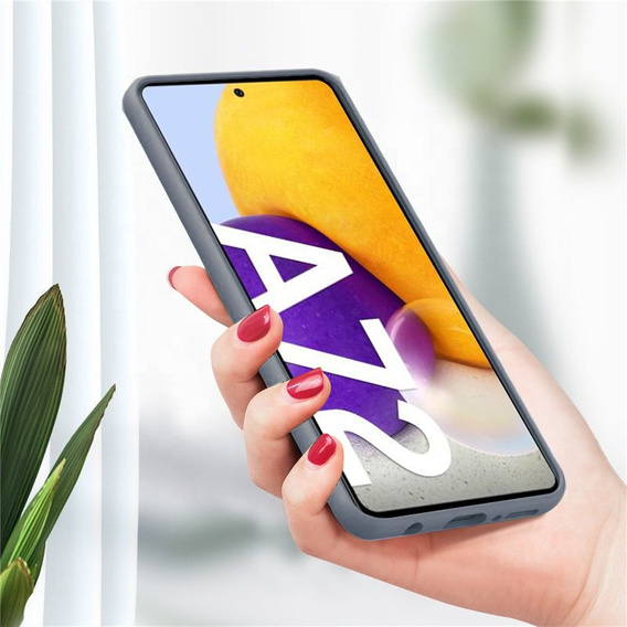 Case for Samsung Galaxy A72 / A72 5G, Silicone Lite, lavender grey