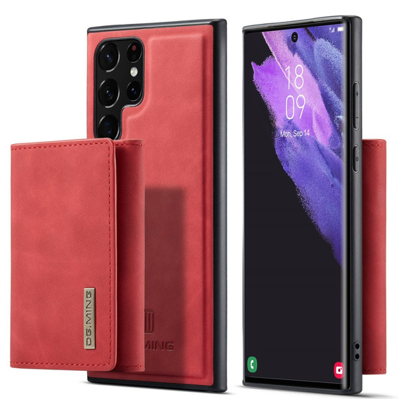 Case for Samsung Galaxy S23 Ultra, DG.MING 2in1, red