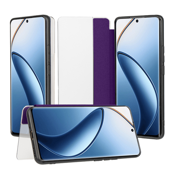 Flap case for Realme 12 Pro 5G / 12 Pro+ 5G, Side View, purple