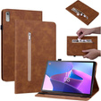 Case for Lenovo Tab P11 Gen 2, Wallet Pen Slot, brown