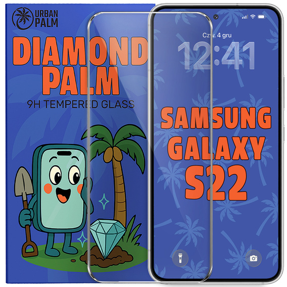 Diamond Palm Tempered Glass for Samsung Galaxy S22