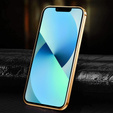 Case for iPhone 13, Cowhide Leather, blue