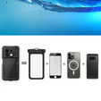 IP68 Waterproof Case for Xiaomi Redmi Note 13 5G, Redpepper, black
