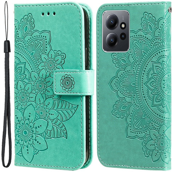 Flip case for Xiaomi Redmi Note 12 4G, Mandala Flower, green