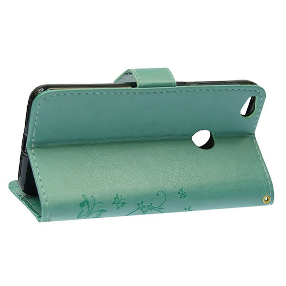 Flip case for Huawei P9 Lite 2017, Butterfly, green