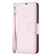 Flip case for Samsung Galaxy A34 5G, Wallet Litchi Magnet, pink rose gold
