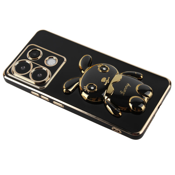 Case for Xiaomi Redmi Note 13 Pro 5G, Rabbit, black + 9H Tempered Glass