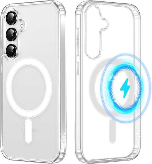 Case for Samsung Galaxy A17 5G, for MagSafe, reinforced, transparent