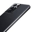Case for Samsung Galaxy S23 Ultra, Cowhide Leather, black