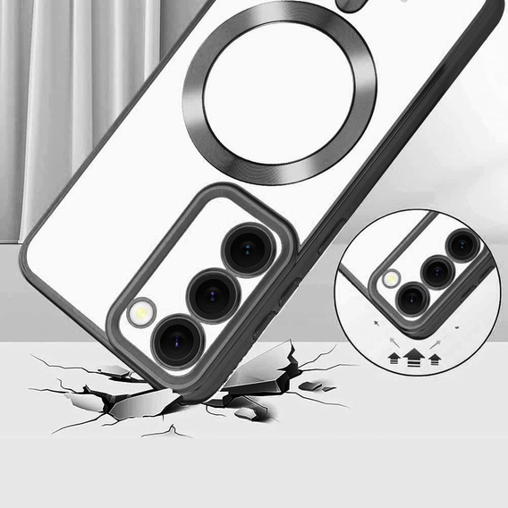 Case for Samsung Galaxy S23, Electro MagSafe, black + Screen Glass