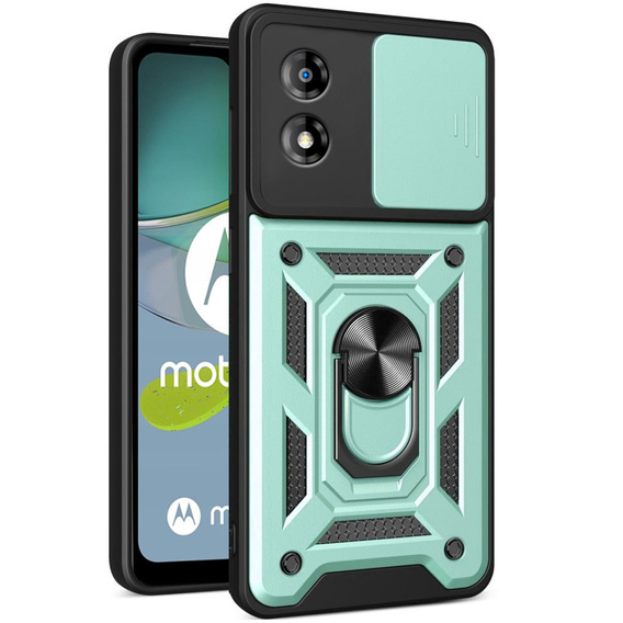 Case for Motorola Moto E13, CamShield Slide, green