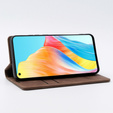 Case for Oppo A78 4G, ERBORD Vintage, wallet with flap, coffee