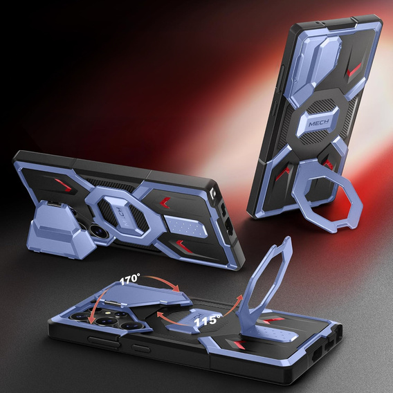 Tongate MECH MagSafe Series Navy Blue Case for Samsung Galaxy S24 Ultra