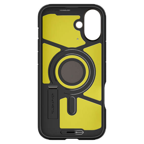 Spigen case for iPhone 16, Tough Armor Mag MagSafe, grey + 9H Tempered Glass
