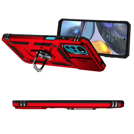 Case forMotorola Moto G22, CamShield Slide, red