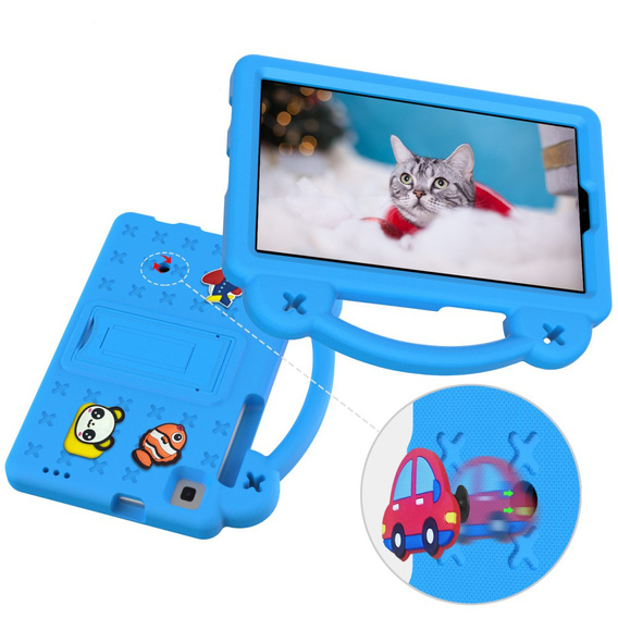 Children's case for Samsung Galaxy Tab A7 Lite 8.7 T220/T225, Cute Patterns, with stand, blue