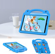 Children's case for iPad 9.7" 2018/2017 (6/5 gen.) / Pro 9.7" 2016, Cute Patterns, with stand, blue
