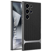 Case for Samsung Galaxy S24 Ultra, GKK Woven Leather, black