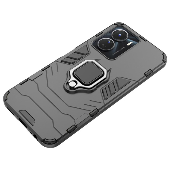 Case for Vivo Y16 4G, Kickstand Ring, black