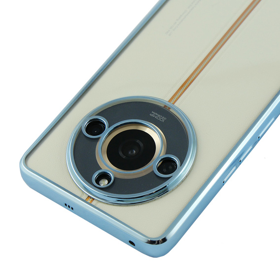 The case for Realme 11 Pro 5G / Pro+ 5G, Electroplating Frame, transparent / blue