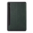 Case for Samsung Galaxy Tab S9 FE+ Plus, Smartcase with stylus space, green