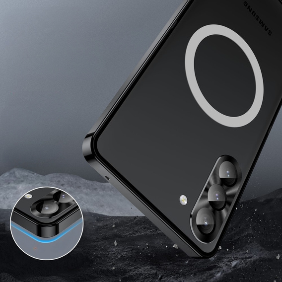 Camera Protection Case for Samsung Galaxy S23 Plus, CamShield MagSafe, transparent / black