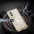 Case for Samsung Galaxy Z Fold 4 5G, Mechanical Legend, gold