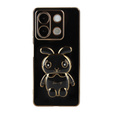 Case for Xiaomi Redmi Note 13 5G, Rabbit, black + 9H Tempered Glass