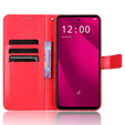 Flip case for T Phone 2 Pro 5G, Crazy Horse Wallet, red