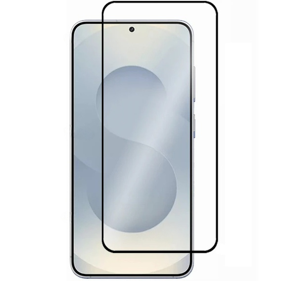 3D Tempered Glass for Samsung Galaxy S25, black frame