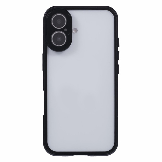 Case for iPhone 16, Magnetic Dual Glass, black