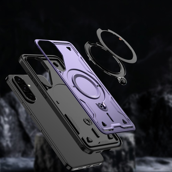 Case for Samsung Galaxy A36, Military MagSafe, purple