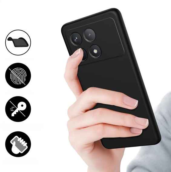 Case for Xiaomi Poco F6 Pro, Silicone Lite, black