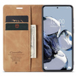 CASEME case for Xiaomi 12T / 12T Pro, Leather Wallet Case, brown