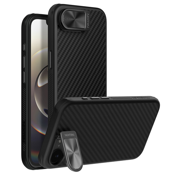 Nillkin Armored Case for iPhone 16e, Carboprof Case, for Magsafe, black