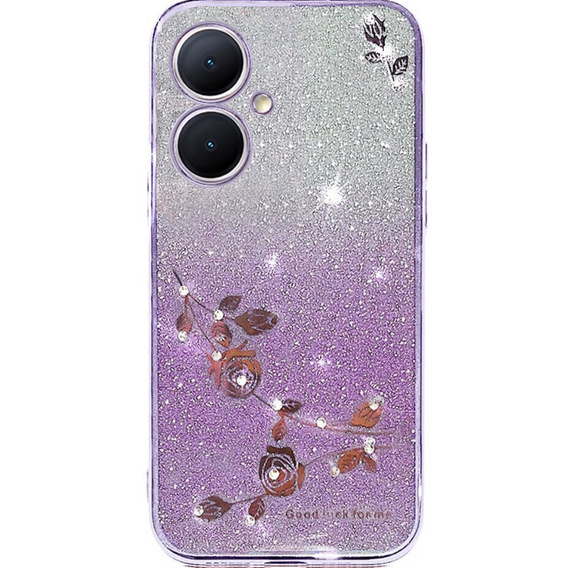 Case for OnePlus Nord CE 3 Lite 5G, Glitter Flower, purple
