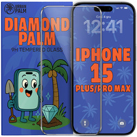 Diamond Palm Tempered Glass for iPhone 15 Plus / 15 Pro Max