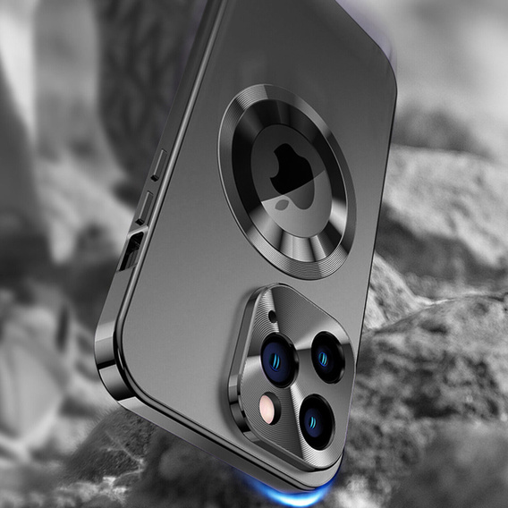 Case for iPhone 13 Pro Max, Dual Glass, for Magsafe, black