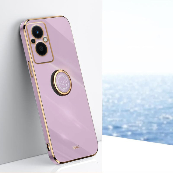 Case for Oppo Reno7 Lite, Electro Ring, purple
