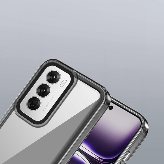 Case for Oppo A80, Fusion Hybrid, transparent / black