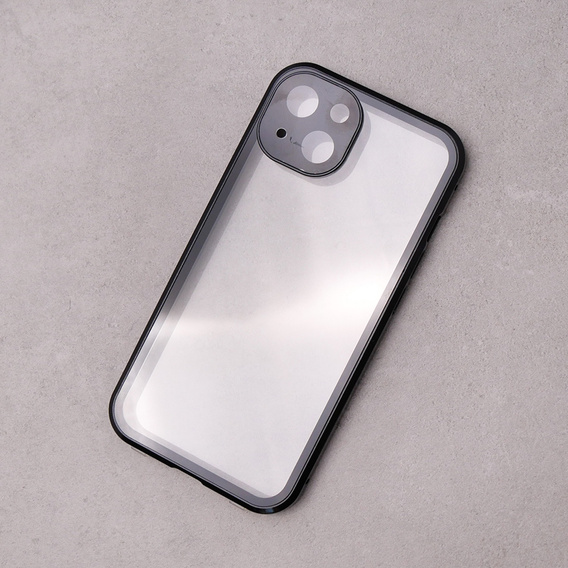 Case for iPhone 13, Magnetic Dual Glass, black