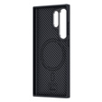BENKS Kevlar Case for Samsung Galaxy S24 Ultra, for MagSafe, Carbon Fiber, black