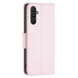 Flip case for Samsung Galaxy A34 5G, Wallet Litchi Magnet, pink rose gold