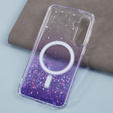 Case for Samsung Galaxy S24+ Plus, Glittery, for MagSafe, purple